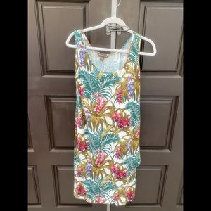 Tommy Bahama floral tank stretch knit dress- L